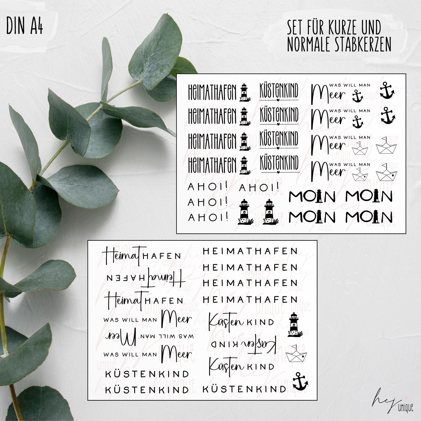 Kerzenfolie Heimathafen tumpenkerzen und Stabkerzen Folie Warum du unsere Kerzenfolie lieben wirst: ✔ Edle Premium-Folie mit hochwertiger Optik ✔ Speziell für Kerzen entwickelt ✔ Aktivierung des Klebers ganz einfach mit Wasser ✔ Wischfest und langlebig bei sorgfältiger Verarbeitung ✔ Besonders elastisch – passt sich Kerzenoberfläche optimal an ✔ Gewerblich nutzbar – keine zusätzliche Lizenz nötig