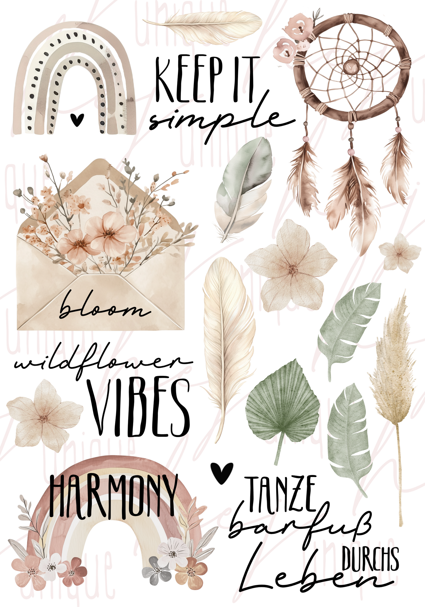 Rub On Aufkleber Boho A5 Deko Warum du unsere Rub-Ons lieben wirst: ✔ Randloser Premium-Look ✔ Besondere Haptik ✔ Präzise Platzierung dank transparenter Trägerfolie ✔ Wasser- und kratzfest // Hitze- und UV-beständig ✔ Starke Haftung auf Glas, Keramik, Holz, Raysin u.v.m. ✔ Langlebig und hochwertig verarbeitet ✔ Auch gewerblich nutzbar – keine zusätzliche Lizenz nötig