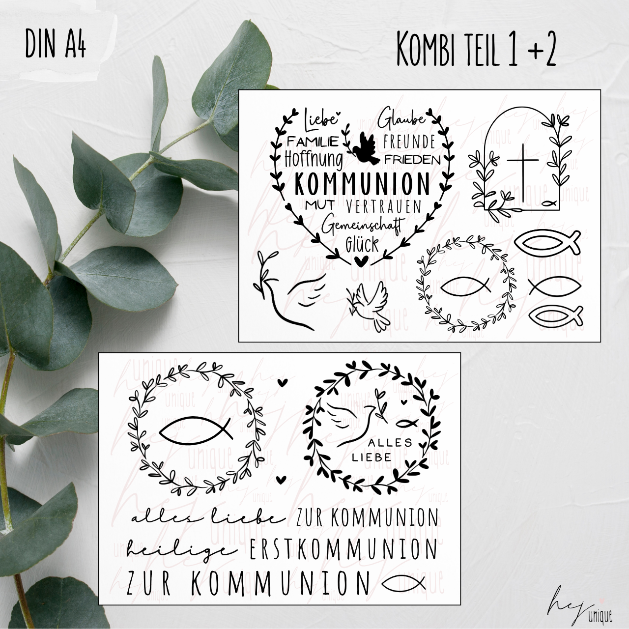 Kerzenfolie Kommunion Stumpenkerze Glaube Kirche Konfirmation
