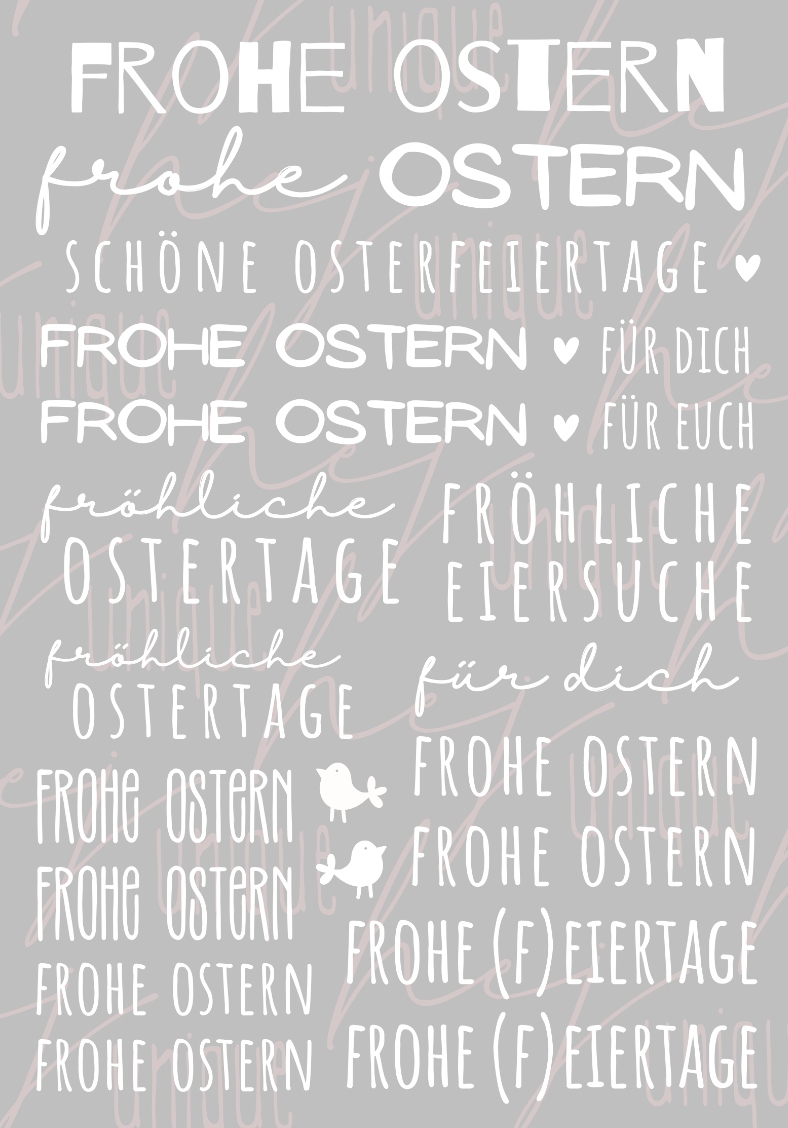 Rub On Aufkleber Schriftzüge Frohe Ostern 2.0 A5 Warum du unsere Rub-Ons lieben wirst: ✔ Randloser Premium-Look ✔ Besondere Haptik ✔ Präzise Platzierung dank transparenter Trägerfolie ✔ Wasser- und kratzfest // Hitze- und UV-beständig ✔ Starke Haftung auf Glas, Keramik, Holz, Raysin u.v.m. ✔ Langlebig und hochwertig verarbeitet ✔ Auch gewerblich nutzbar – keine zusätzliche Lizenz nötig