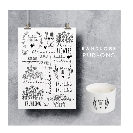 Rub On Aufkleber Frühling A5 Warum du unsere Rub-Ons lieben wirst:  ✔ Randloser Premium-Look   ✔ Besondere Haptik   ✔ Präzise Platzierung dank transparenter Trägerfolie  ✔ Wasser- und kratzfest // Hitze- und UV-beständig   ✔ Starke Haftung auf Glas, Keramik, Holz, Raysin u.v.m.  ✔ Langlebig und hochwertig verarbeitet  ✔ Auch gewerblich nutzbar – keine zusätzliche Lizenz nötig
