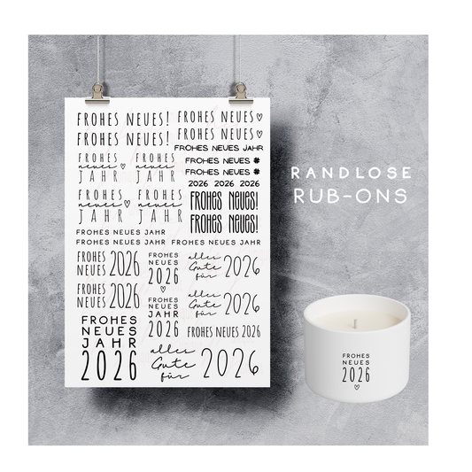 Rub On Aufkleber Frohes Neues