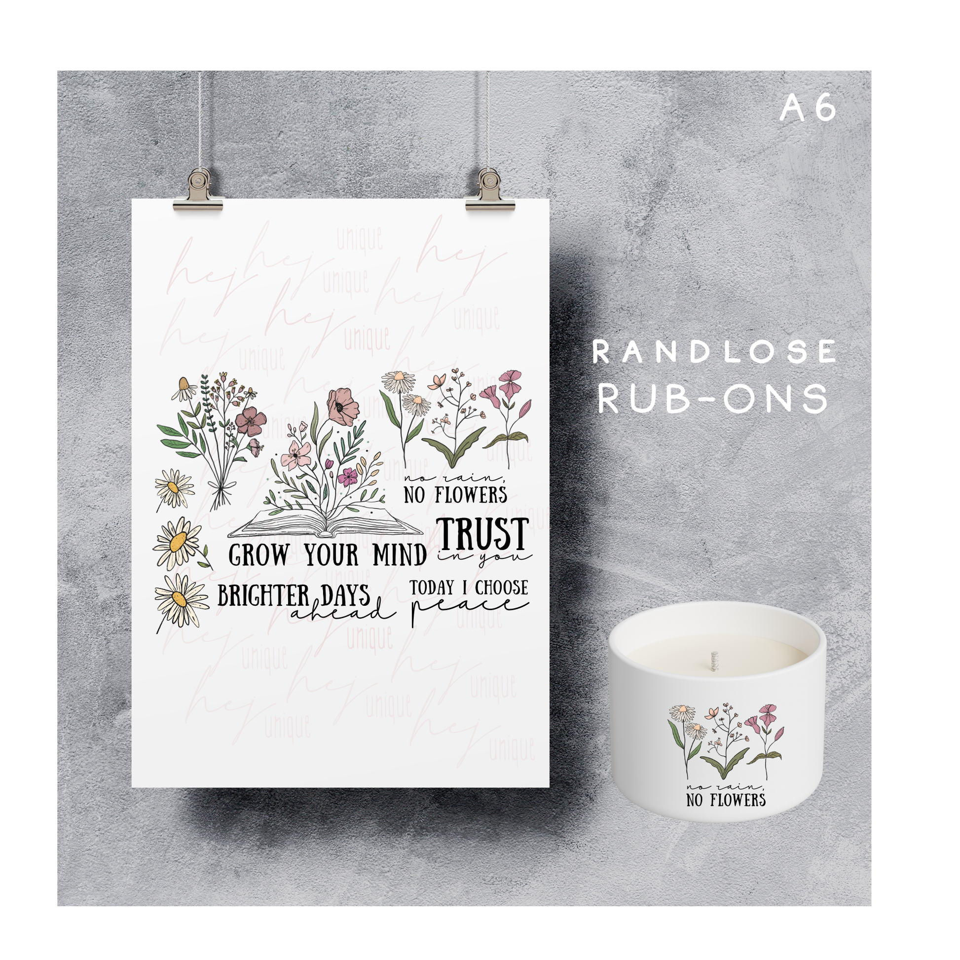 Rub On Aufkleber Beleben Sie Ihr Leben A5