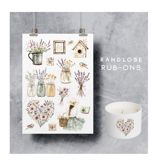 Rub On Aufkleber Vintage Spring | Starke Haftung auf Glas, Keramik, Holz, Raysin u.v.m.  ✔ Langlebig und hochwertig verarbeitet  ✔ Auch gewerblich nutzbar – keine zusätzliche Lizenz nötig