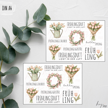 Kerzenfolie Tulpenliebe Stumpenkerzen Frühling Warum du unsere Kerzenfolie lieben wirst:  ✔ Edle Premium-Folie mit hochwertiger Optik  ✔ Speziell für Kerzen entwickelt   ✔ Aktivierung des Klebers ganz einfach mit Wasser   ✔ Wischfest und langlebig bei sorgfältiger Verarbeitung  ✔ Besonders elastisch – passt sich Kerzenoberfläche optimal an  ✔ Gewerblich nutzbar – keine zusätzliche Lizenz nötig