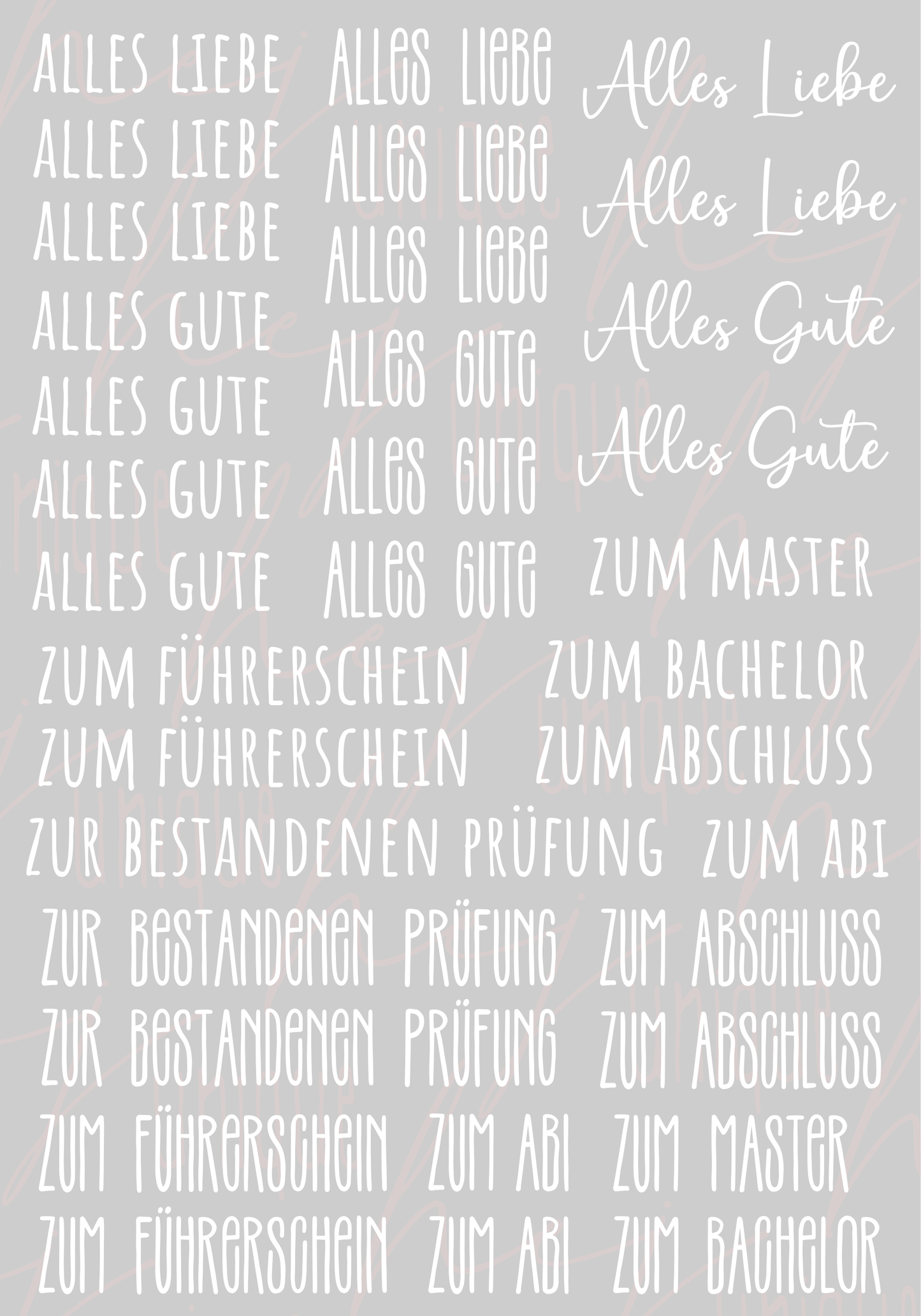 Rub On Aufkleber Schriftzüge Abschluss Warum du unsere Rub-Ons lieben wirst:  ✔ Randloser Premium-Look   ✔ Besondere Haptik   ✔ Präzise Platzierung dank transparenter Trägerfolie  ✔ Wasser- und kratzfest // Hitze- und UV-beständig   ✔ Starke Haftung auf Glas, Keramik, Holz, Raysin u.v.m.  ✔ Langlebig und hochwertig verarbeitet  ✔ Auch gewerblich nutzbar – keine zusätzliche Lizenz nötig