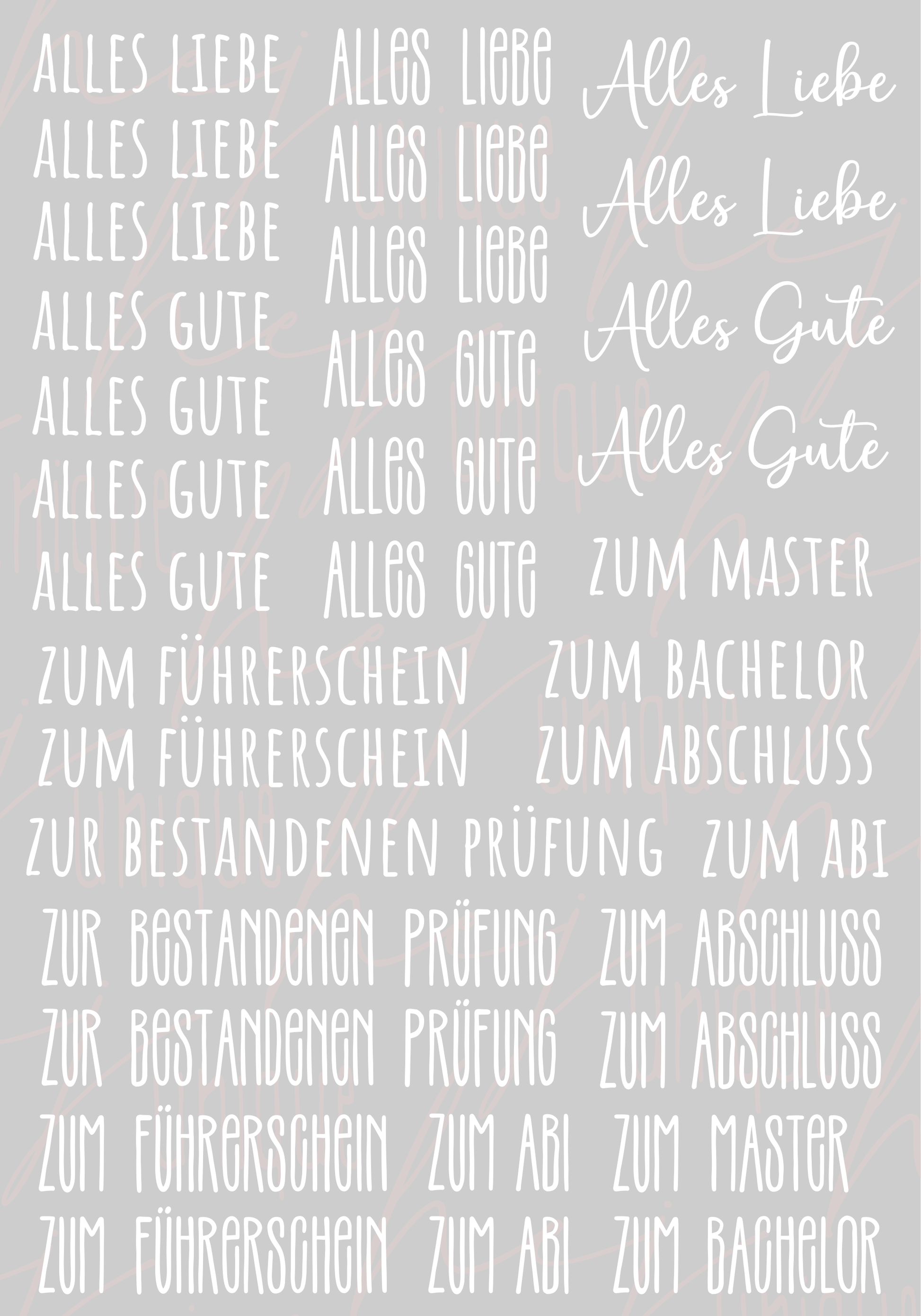 Rub On Aufkleber Schriftzüge Abschluss Warum du unsere Rub-Ons lieben wirst:  ✔ Randloser Premium-Look   ✔ Besondere Haptik   ✔ Präzise Platzierung dank transparenter Trägerfolie  ✔ Wasser- und kratzfest // Hitze- und UV-beständig   ✔ Starke Haftung auf Glas, Keramik, Holz, Raysin u.v.m.  ✔ Langlebig und hochwertig verarbeitet  ✔ Auch gewerblich nutzbar – keine zusätzliche Lizenz nötig