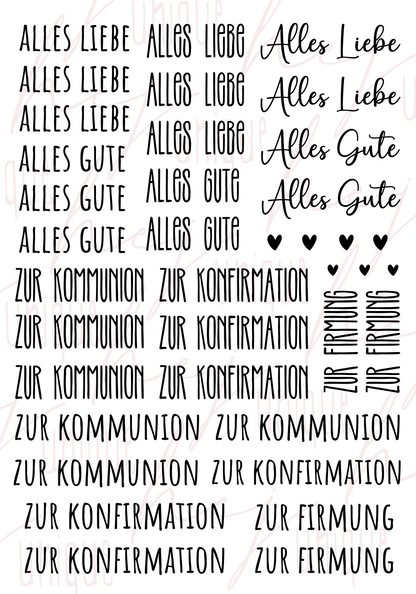 Rub On Aufkleber Schriftzüge Kommunion Konfirmation Firmung Reagenzgläser A5 Warum du unsere Rub-Ons lieben wirst:  ✔ Randloser Premium-Look   ✔ Besondere Haptik   ✔ Präzise Platzierung dank transparenter Trägerfolie  ✔ Wasser- und kratzfest // Hitze- und UV-beständig   ✔ Starke Haftung auf Glas, Keramik, Holz, Raysin u.v.m.  ✔ Langlebig und hochwertig verarbeitet  ✔ Auch gewerblich nutzbar – keine zusätzliche Lizenz nötig
