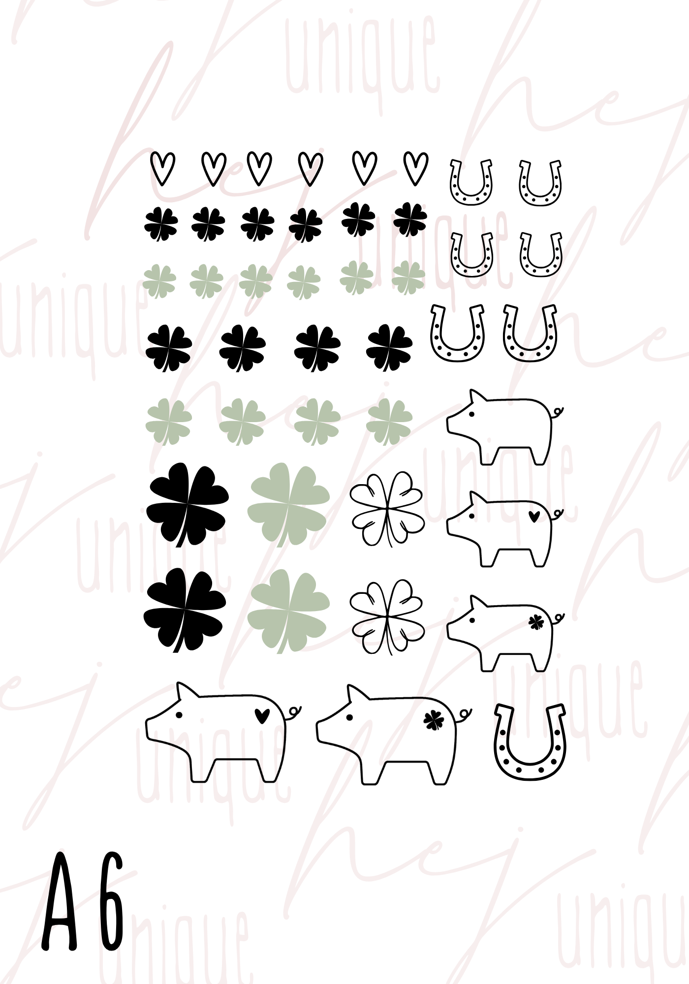 Rub On Aufkleber Glückssymbole A5 oder A6 Warum du unsere Rub-Ons lieben wirst:  ✔ Randloser Premium-Look   ✔ Besondere Haptik   ✔ Präzise Platzierung dank transparenter Trägerfolie  ✔ Wasser- und kratzfest // Hitze- und UV-beständig   ✔ Starke Haftung auf Glas, Keramik, Holz, Raysin u.v.m.  ✔ Langlebig und hochwertig verarbeitet  ✔ Auch gewerblich nutzbar – keine zusätzliche Lizenz nötig
