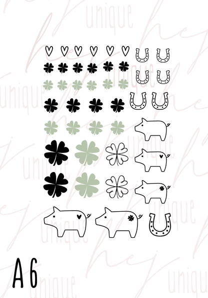 Rub On Aufkleber Glückssymbole A5 oder A6 Warum du unsere Rub-Ons lieben wirst:  ✔ Randloser Premium-Look   ✔ Besondere Haptik   ✔ Präzise Platzierung dank transparenter Trägerfolie  ✔ Wasser- und kratzfest // Hitze- und UV-beständig   ✔ Starke Haftung auf Glas, Keramik, Holz, Raysin u.v.m.  ✔ Langlebig und hochwertig verarbeitet  ✔ Auch gewerblich nutzbar – keine zusätzliche Lizenz nötig