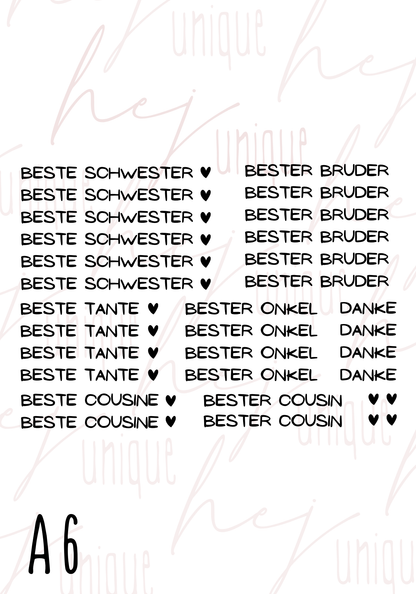 Rub On Aufkleber Kugelschreiber Family Friends& Others Mini zb Warum du unsere Rub-Ons lieben wirst:  ✔ Randloser Premium-Look   ✔ Besondere Haptik   ✔ Präzise Platzierung dank transparenter Trägerfolie  ✔ Wasser- und kratzfest // Hitze- und UV-beständig   ✔ Starke Haftung auf Glas, Keramik, Holz, Raysin u.v.m.  ✔ Langlebig und hochwertig verarbeitet  ✔ Auch gewerblich nutzbar – keine zusätzliche Lizenz nötig