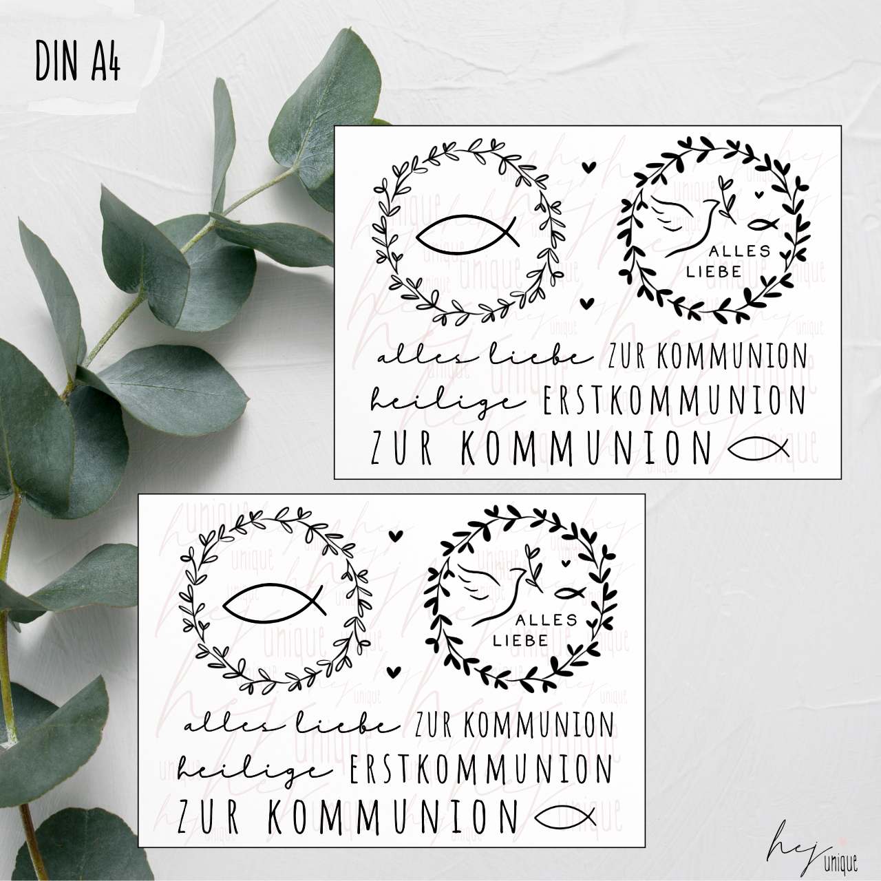 Kerzenfolie Kommunion Stumpenkerze Glaube Kirche Konfirmation