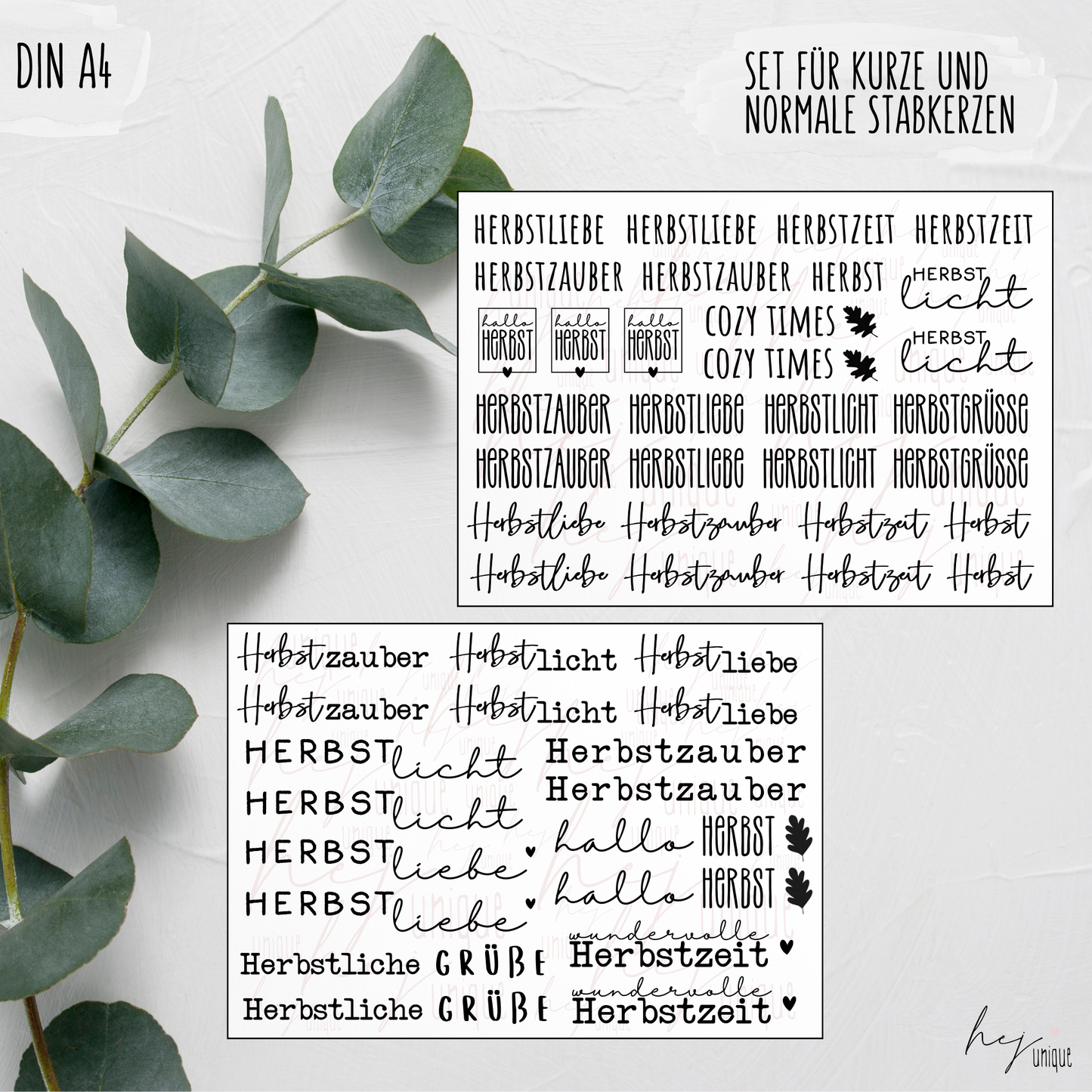 Kerzenfolie Herbstzauber kurze Kerzen Warum du unsere Kerzenfolie lieben wirst:  ✔ Edle Premium-Folie mit hochwertiger Optik  ✔ Speziell für Kerzen entwickelt   ✔ Aktivierung des Klebers ganz einfach mit Wasser   ✔ Wischfest und langlebig bei sorgfältiger Verarbeitung  ✔ Besonders elastisch – passt sich Kerzenoberfläche optimal an  ✔ Gewerblich nutzbar – keine zusätzliche Lizenz nötig