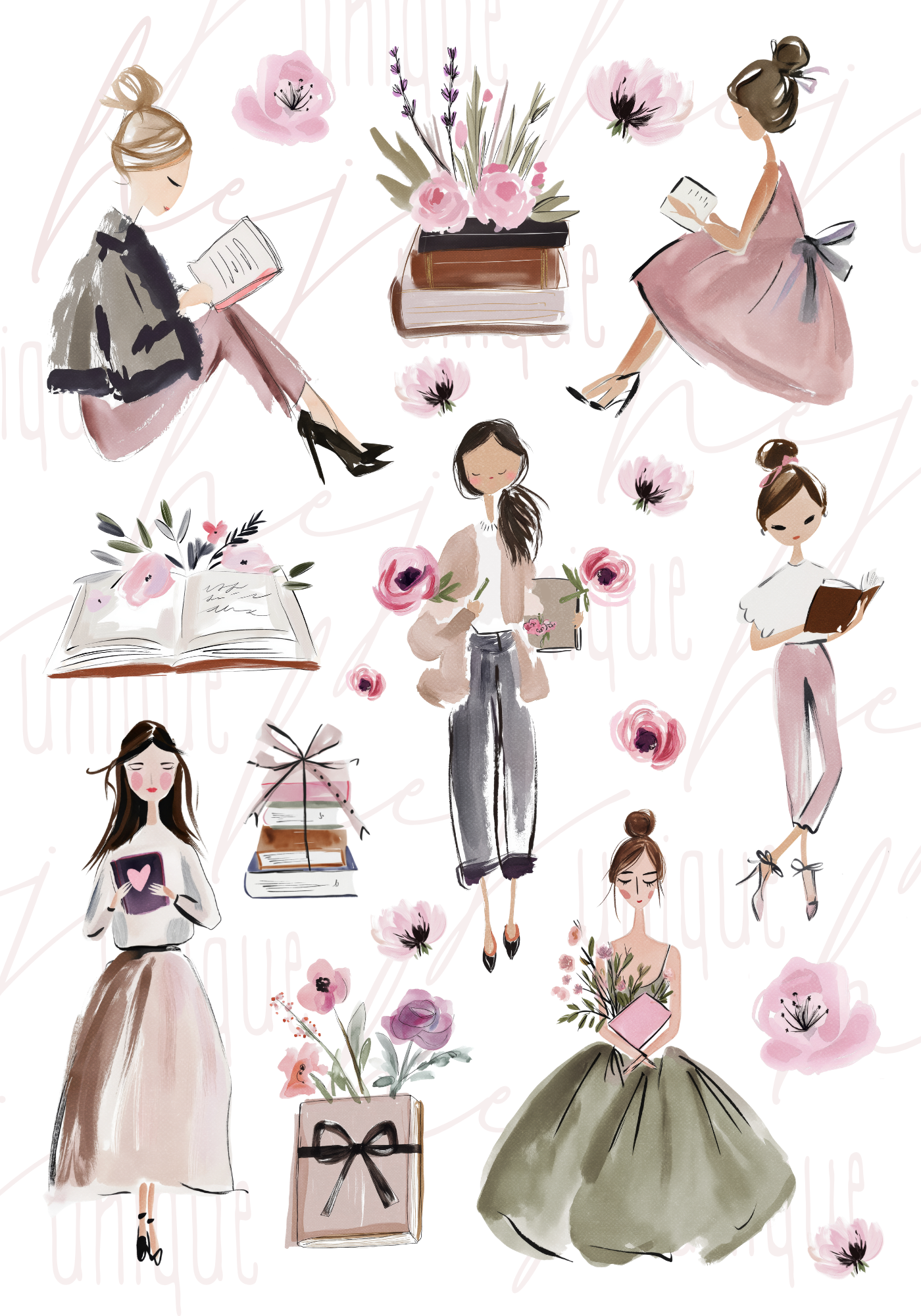 Rub On Aufkleber „Bücherqueen“ A5