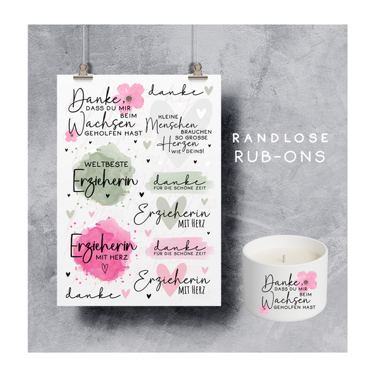 Rub On Aufkleber Weltbeste Erzieherin A5 Warum du unsere Rub-Ons lieben wirst:  ✔ Randloser Premium-Look   ✔ Besondere Haptik   ✔ Präzise Platzierung dank transparenter Trägerfolie  ✔ Wasser- und kratzfest // Hitze- und UV-beständig   ✔ Starke Haftung auf Glas, Keramik, Holz, Raysin u.v.m.  ✔ Langlebig und hochwertig verarbeitet  ✔ Auch gewerblich nutzbar – keine zusätzliche Lizenz nötig
