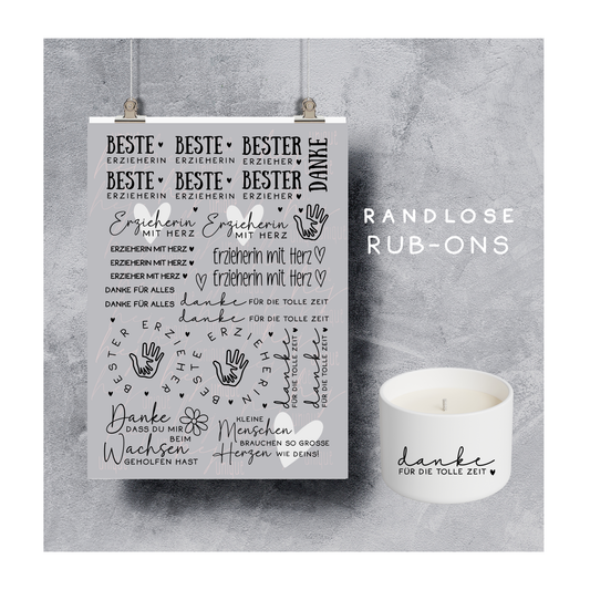 Rub On Aufkleber Abschied Kita 2 A5 Warum du unsere Rub-Ons lieben wirst:  ✔ Randloser Premium-Look   ✔ Besondere Haptik   ✔ Präzise Platzierung dank transparenter Trägerfolie  ✔ Wasser- und kratzfest // Hitze- und UV-beständig   ✔ Starke Haftung auf Glas, Keramik, Holz, Raysin u.v.m.  ✔ Langlebig und hochwertig verarbeitet  ✔ Auch gewerblich nutzbar – keine zusätzliche Lizenz nötig