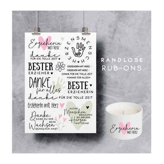 Rub On Aufkleber Abschied Kita A5 Warum du unsere Rub-Ons lieben wirst:  ✔ Randloser Premium-Look   ✔ Besondere Haptik   ✔ Präzise Platzierung dank transparenter Trägerfolie  ✔ Wasser- und kratzfest // Hitze- und UV-beständig   ✔ Starke Haftung auf Glas, Keramik, Holz, Raysin u.v.m.  ✔ Langlebig und hochwertig verarbeitet  ✔ Auch gewerblich nutzbar – keine zusätzliche Lizenz nötig