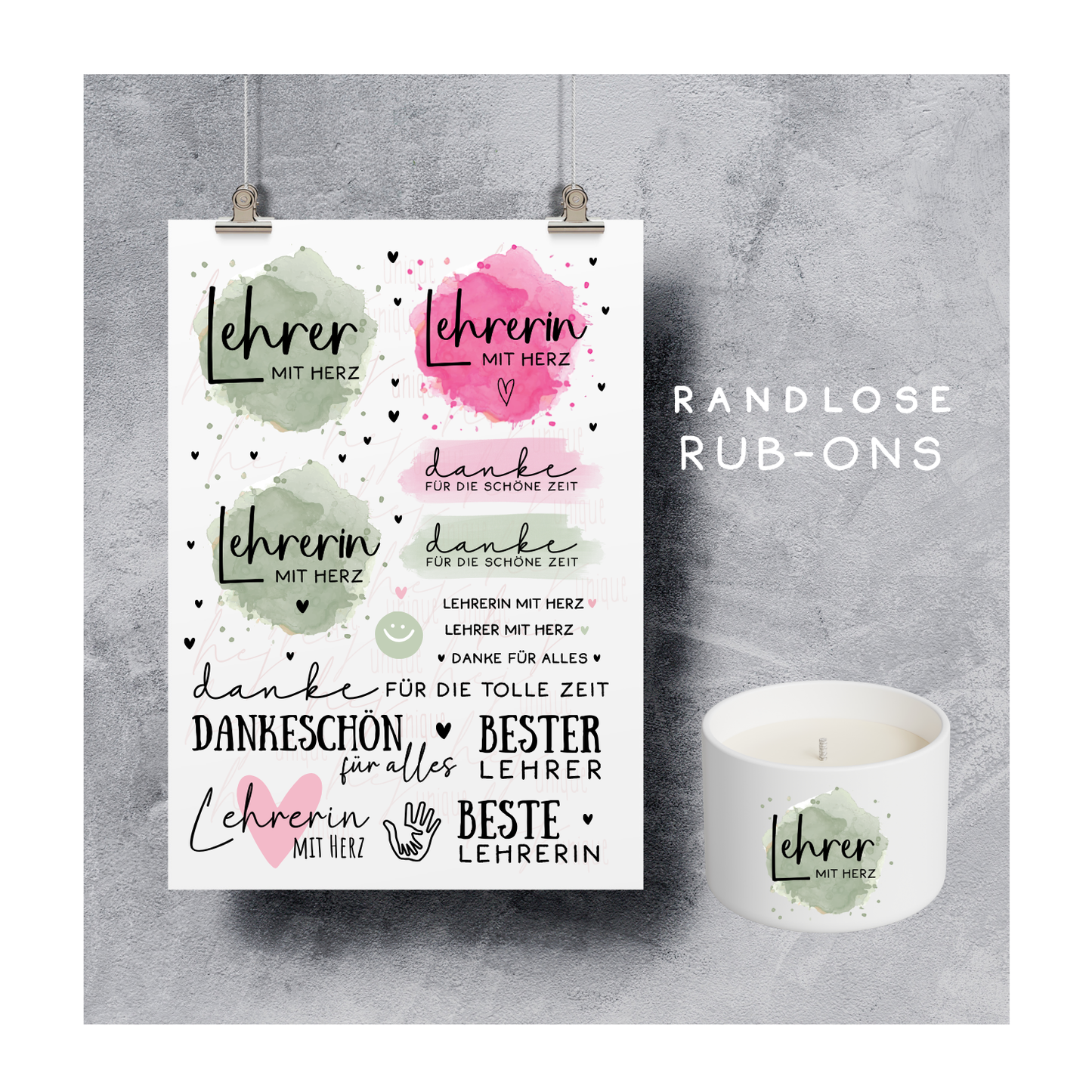 Rub On Aufkleber Bester Lehrerin A5 Warum du unsere Rub-Ons lieben wirst:  ✔ Randloser Premium-Look   ✔ Besondere Haptik   ✔ Präzise Platzierung dank transparenter Trägerfolie  ✔ Wasser- und kratzfest // Hitze- und UV-beständig   ✔ Starke Haftung auf Glas, Keramik, Holz, Raysin u.v.m.  ✔ Langlebig und hochwertig verarbeitet  ✔ Auch gewerblich nutzbar – keine zusätzliche Lizenz nötig