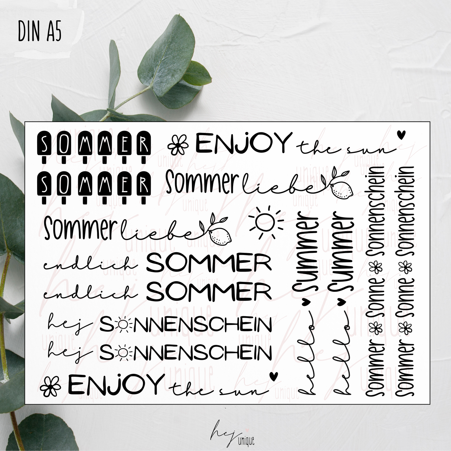 Kerzenfolie Sommer DIY Dekoration