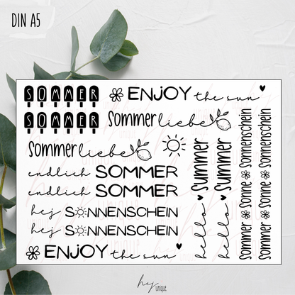 Kerzenfolie Sommer DIY Dekoration
