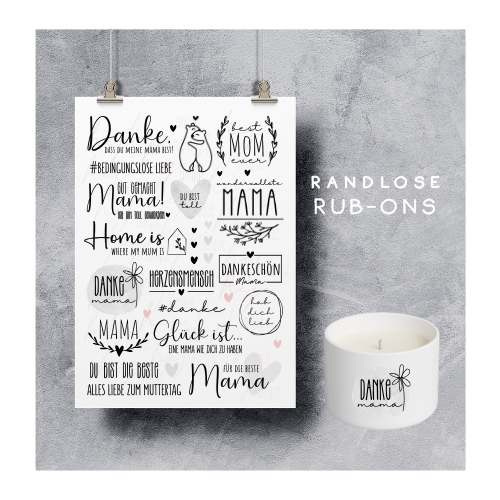 Rub On Aufkleber Muttertag 2 A5 Warum du unsere Rub-Ons lieben wirst:  ✔ Randloser Premium-Look   ✔ Besondere Haptik   ✔ Präzise Platzierung dank transparenter Trägerfolie  ✔ Wasser- und kratzfest // Hitze- und UV-beständig   ✔ Starke Haftung auf Glas, Keramik, Holz, Raysin u.v.m.  ✔ Langlebig und hochwertig verarbeitet  ✔ Auch gewerblich nutzbar – keine zusätzliche Lizenz nötig