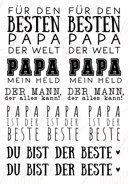 Rub On Aufkleber Mama ist die Beste A5