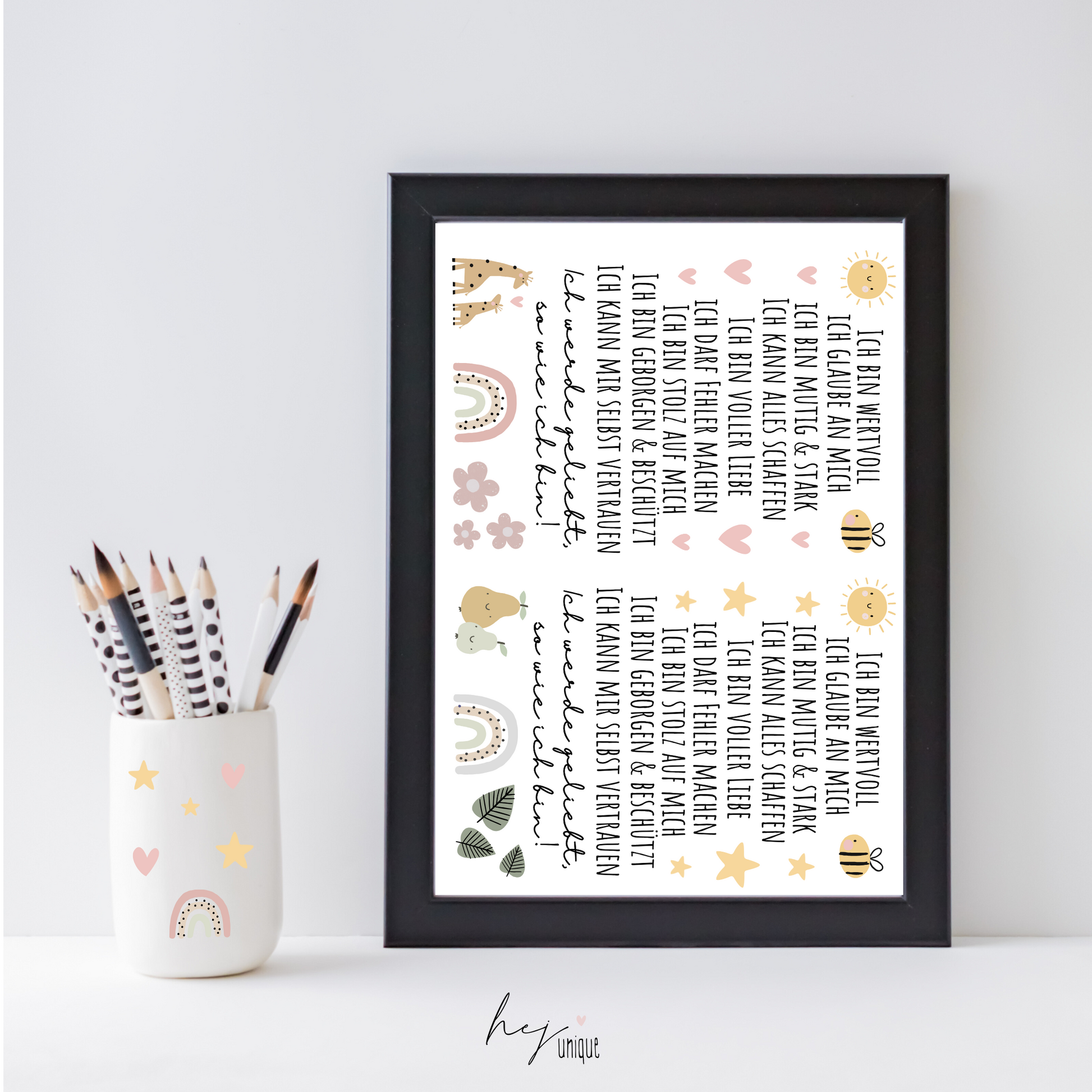 Rub On Aufkleber Affirmationen zweimal A6 & A5 Warum du unsere Rub-Ons lieben wirst:  ✔ Randloser Premium-Look   ✔ Besondere Haptik   ✔ Präzise Platzierung dank transparenter Trägerfolie  ✔ Wasser- und kratzfest // Hitze- und UV-beständig   ✔ Starke Haftung auf Glas, Keramik, Holz, Raysin u.v.m.  ✔ Langlebig und hochwertig verarbeitet  ✔ Auch gewerblich nutzbar – keine zusätzliche Lizenz nötig