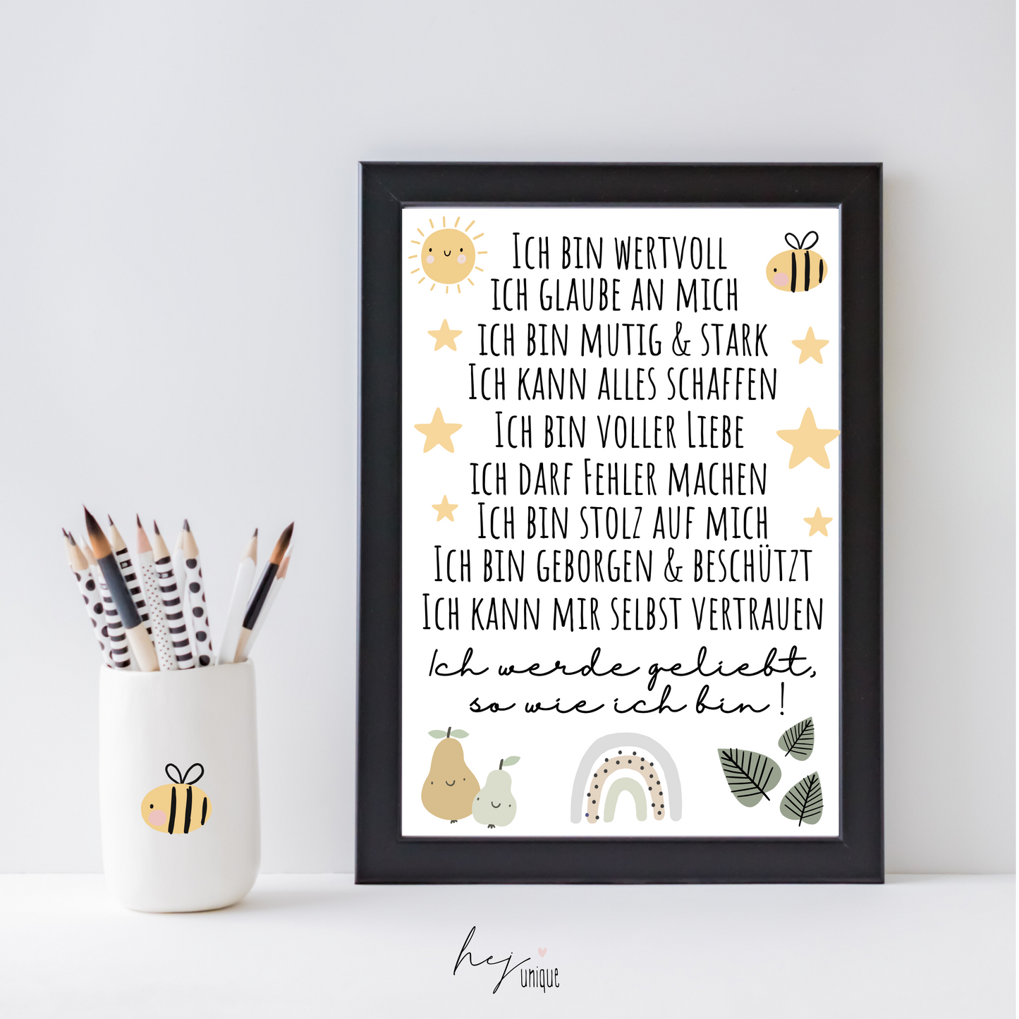 Rub On Aufkleber Affirmationen grün A5 Warum du unsere Rub-Ons lieben wirst:  ✔ Randloser Premium-Look   ✔ Besondere Haptik   ✔ Präzise Platzierung dank transparenter Trägerfolie  ✔ Wasser- und kratzfest // Hitze- und UV-beständig   ✔ Starke Haftung auf Glas, Keramik, Holz, Raysin u.v.m.  ✔ Langlebig und hochwertig verarbeitet  ✔ Auch gewerblich nutzbar – keine zusätzliche Lizenz nötig