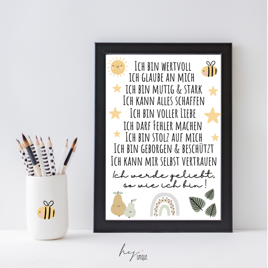 Rub On Aufkleber Affirmationen grün A5 Warum du unsere Rub-Ons lieben wirst:  ✔ Randloser Premium-Look   ✔ Besondere Haptik   ✔ Präzise Platzierung dank transparenter Trägerfolie  ✔ Wasser- und kratzfest // Hitze- und UV-beständig   ✔ Starke Haftung auf Glas, Keramik, Holz, Raysin u.v.m.  ✔ Langlebig und hochwertig verarbeitet  ✔ Auch gewerblich nutzbar – keine zusätzliche Lizenz nötig