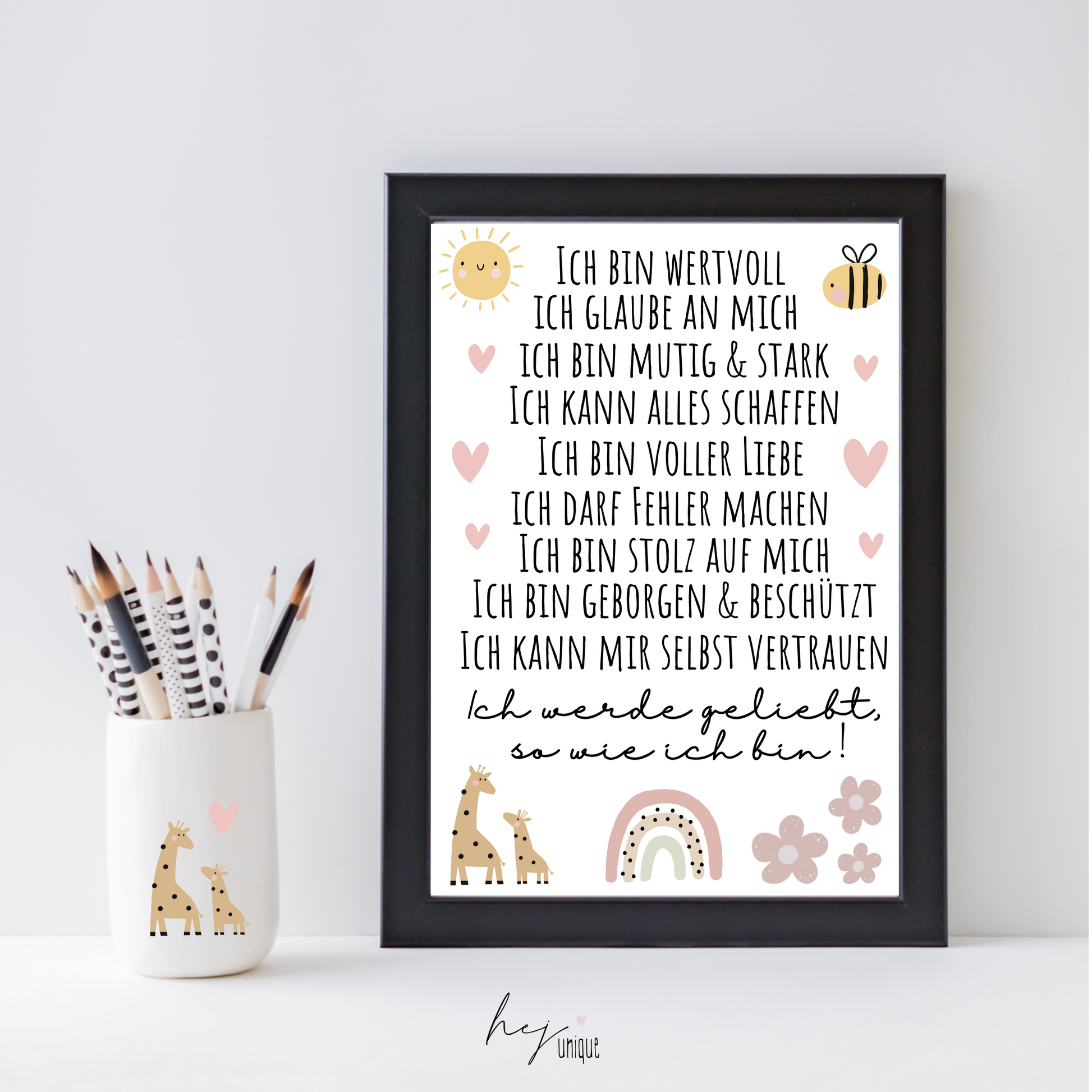 Rub On Aufkleber Affirmationen rosa A5 Warum du unsere Rub-Ons lieben wirst:  ✔ Randloser Premium-Look   ✔ Besondere Haptik   ✔ Präzise Platzierung dank transparenter Trägerfolie  ✔ Wasser- und kratzfest // Hitze- und UV-beständig   ✔ Starke Haftung auf Glas, Keramik, Holz, Raysin u.v.m.  ✔ Langlebig und hochwertig verarbeitet  ✔ Auch gewerblich nutzbar – keine zusätzliche Lizenz nötig