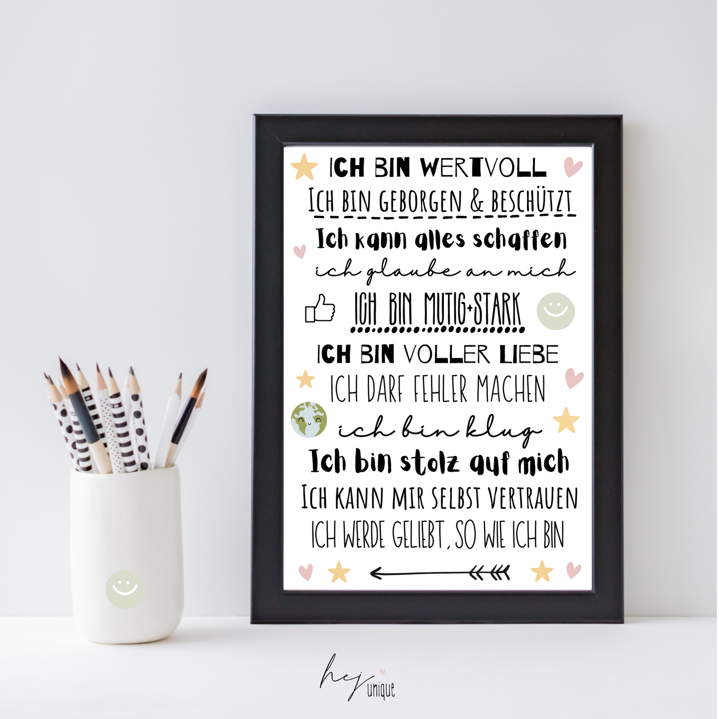 Rub On Aufkleber Affirmationen A5 Warum du unsere Rub-Ons lieben wirst:  ✔ Randloser Premium-Look   ✔ Besondere Haptik   ✔ Präzise Platzierung dank transparenter Trägerfolie  ✔ Wasser- und kratzfest // Hitze- und UV-beständig   ✔ Starke Haftung auf Glas, Keramik, Holz, Raysin u.v.m.  ✔ Langlebig und hochwertig verarbeitet  ✔ Auch gewerblich nutzbar – keine zusätzliche Lizenz nötig