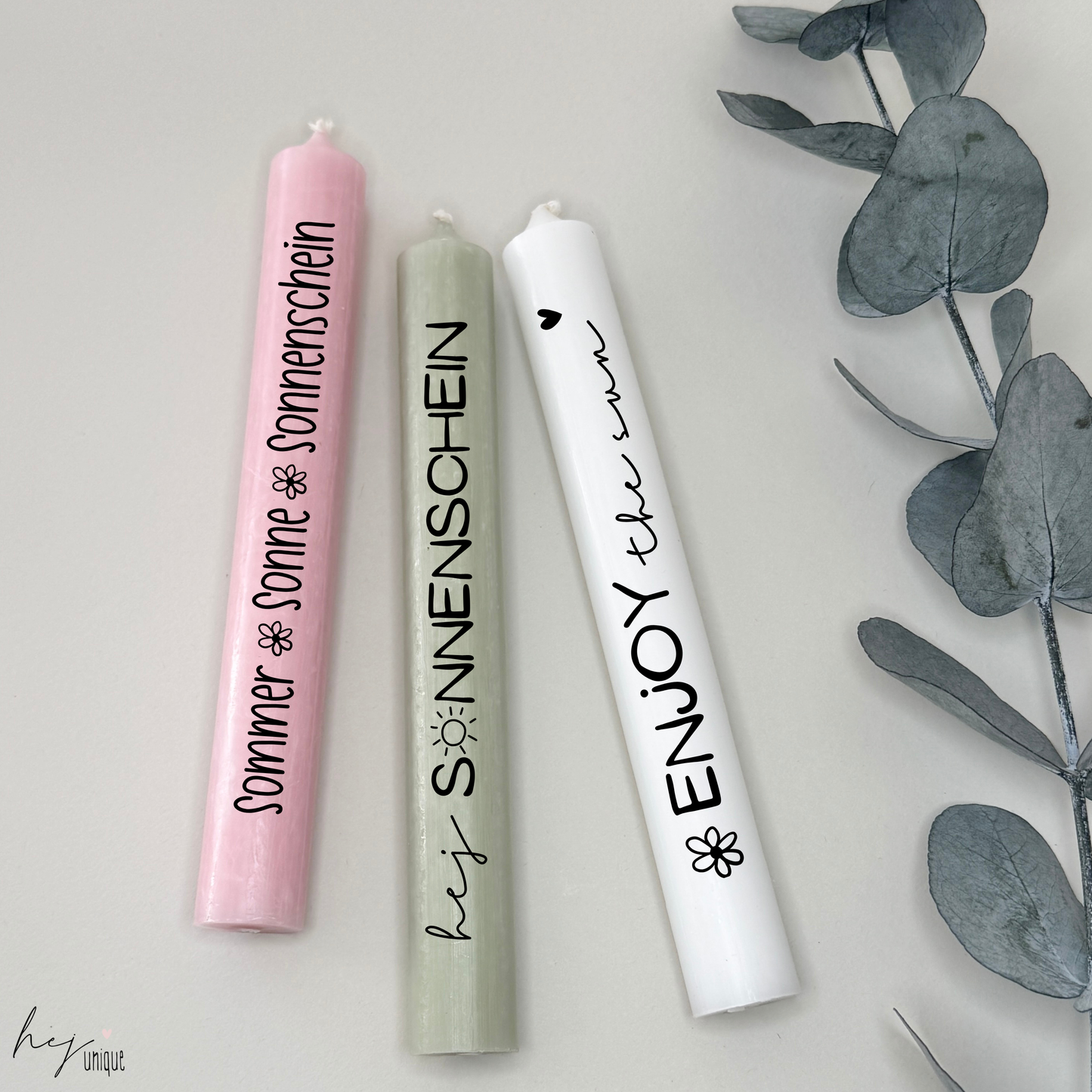 Kerzenfolie Sommer DIY Dekoration