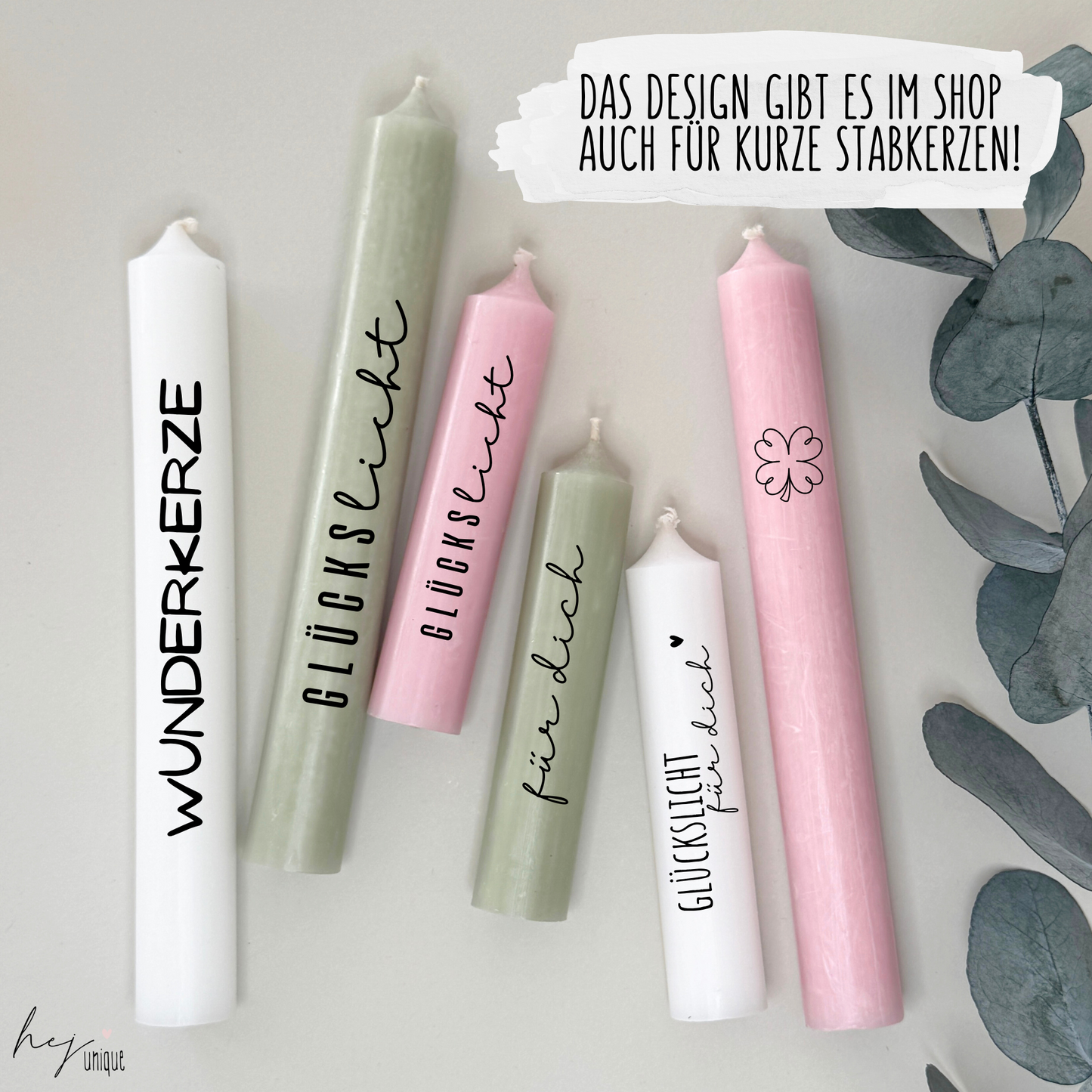 Kerzenfolie Glückslicht Kerzenfolie für Stumpenkerzen  Warum du unsere Kerzenfolie lieben wirst:  ✔ Edle Premium-Folie mit hochwertiger Optik  ✔ Speziell für Kerzen entwickelt   ✔ Aktivierung des Klebers ganz einfach mit Wasser   ✔ Wischfest und langlebig bei sorgfältiger Verarbeitung  ✔ Besonders elastisch – passt sich Kerzenoberfläche optimal an  ✔ Gewerblich nutzbar – keine zusätzliche Lizenz nötig