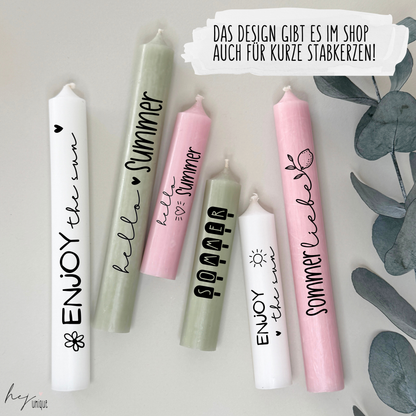 Kerzenfolie Sommer DIY Dekoration