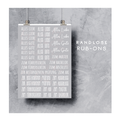 Rub On Aufkleber Schriftzüge Abschluss Warum du unsere Rub-Ons lieben wirst:  ✔ Randloser Premium-Look   ✔ Besondere Haptik   ✔ Präzise Platzierung dank transparenter Trägerfolie  ✔ Wasser- und kratzfest // Hitze- und UV-beständig   ✔ Starke Haftung auf Glas, Keramik, Holz, Raysin u.v.m.  ✔ Langlebig und hochwertig verarbeitet  ✔ Auch gewerblich nutzbar – keine zusätzliche Lizenz nötig