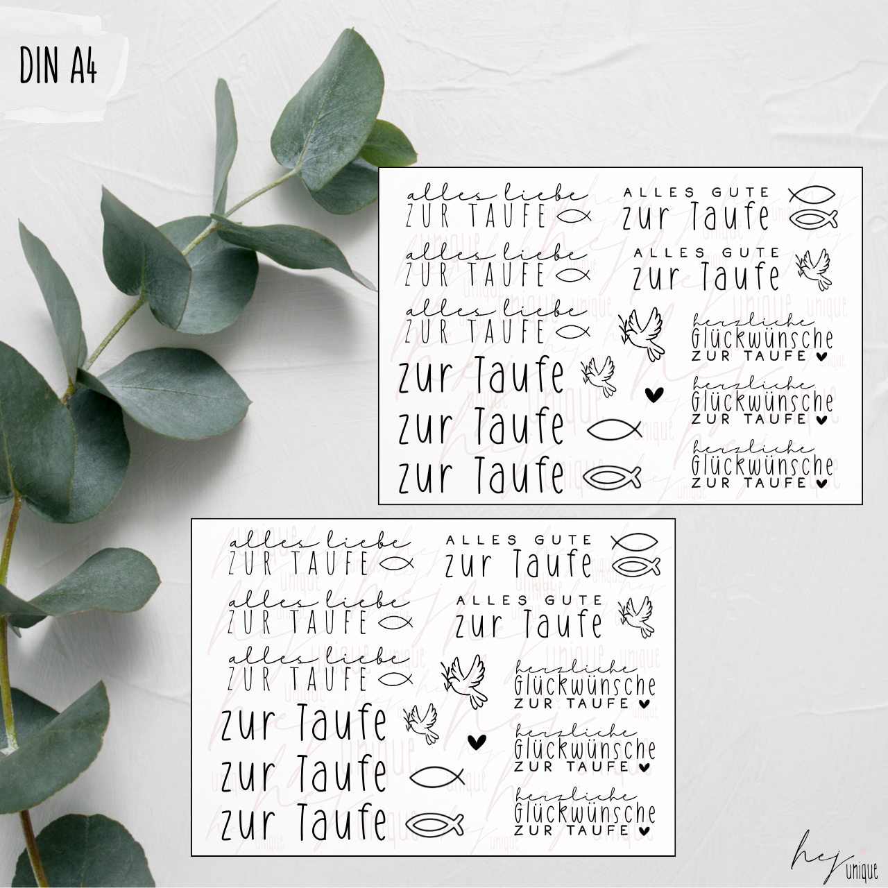 Kerzenfolie Taufe Stabkerze Glaube Kirche