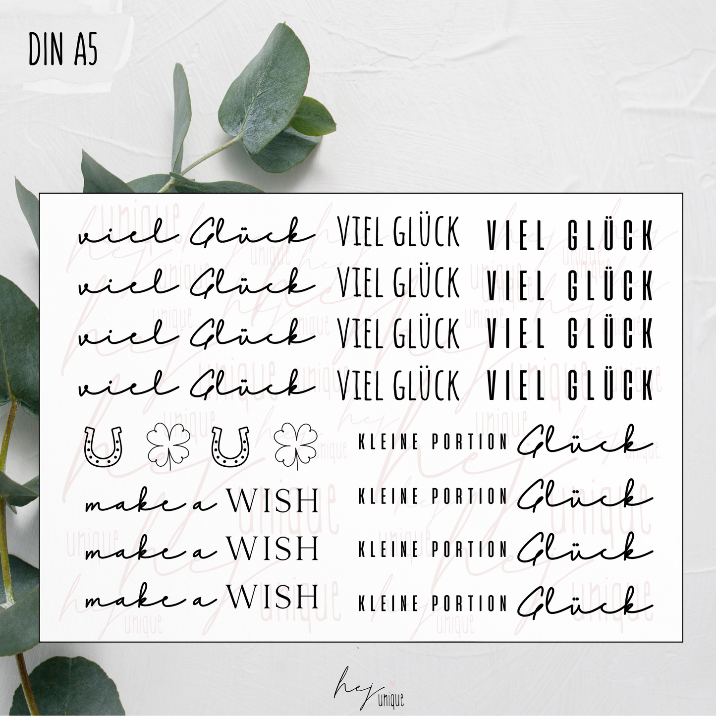 Kerzenfolie viel Glück für Kerzen Warum du unsere Kerzenfolie lieben wirst:  ✔ Edle Premium-Folie mit hochwertiger Optik  ✔ Speziell für Kerzen entwickelt   ✔ Aktivierung des Klebers ganz einfach mit Wasser   ✔ Wischfest und langlebig bei sorgfältiger Verarbeitung  ✔ Besonders elastisch – passt sich Kerzenoberfläche optimal an  ✔ Gewerblich nutzbar – keine zusätzliche Lizenz nötig