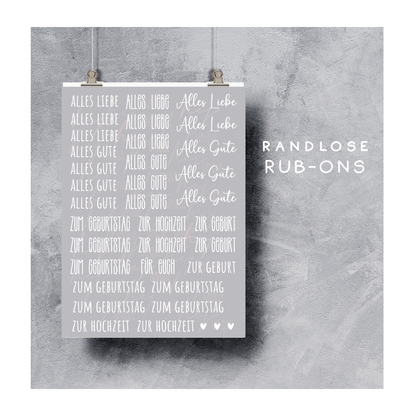 Rub On Aufkleber Schriftzüge besondere Anlässe Warum du unsere Rub-Ons lieben wirst:  ✔ Randloser Premium-Look   ✔ Besondere Haptik   ✔ Präzise Platzierung dank transparenter Trägerfolie  ✔ Wasser- und kratzfest // Hitze- und UV-beständig   ✔ Starke Haftung auf Glas, Keramik, Holz, Raysin u.v.m.  ✔ Langlebig und hochwertig verarbeitet  ✔ Auch gewerblich nutzbar – keine zusätzliche Lizenz nötig