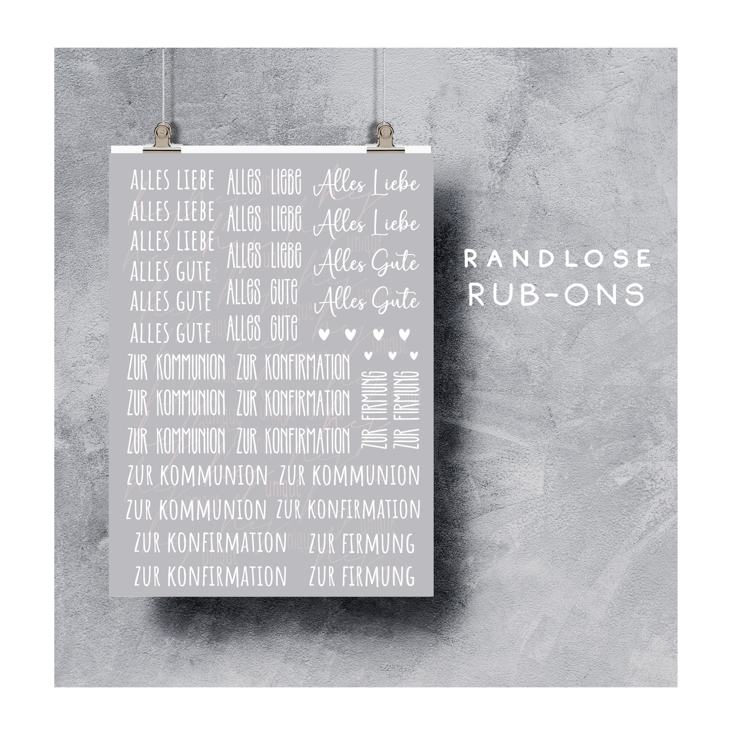 Rub On Aufkleber Schriftzüge Kommunion Konfirmation Firmung Reagenzgläser A5 Warum du unsere Rub-Ons lieben wirst:  ✔ Randloser Premium-Look   ✔ Besondere Haptik   ✔ Präzise Platzierung dank transparenter Trägerfolie  ✔ Wasser- und kratzfest // Hitze- und UV-beständig   ✔ Starke Haftung auf Glas, Keramik, Holz, Raysin u.v.m.  ✔ Langlebig und hochwertig verarbeitet  ✔ Auch gewerblich nutzbar – keine zusätzliche Lizenz nötig