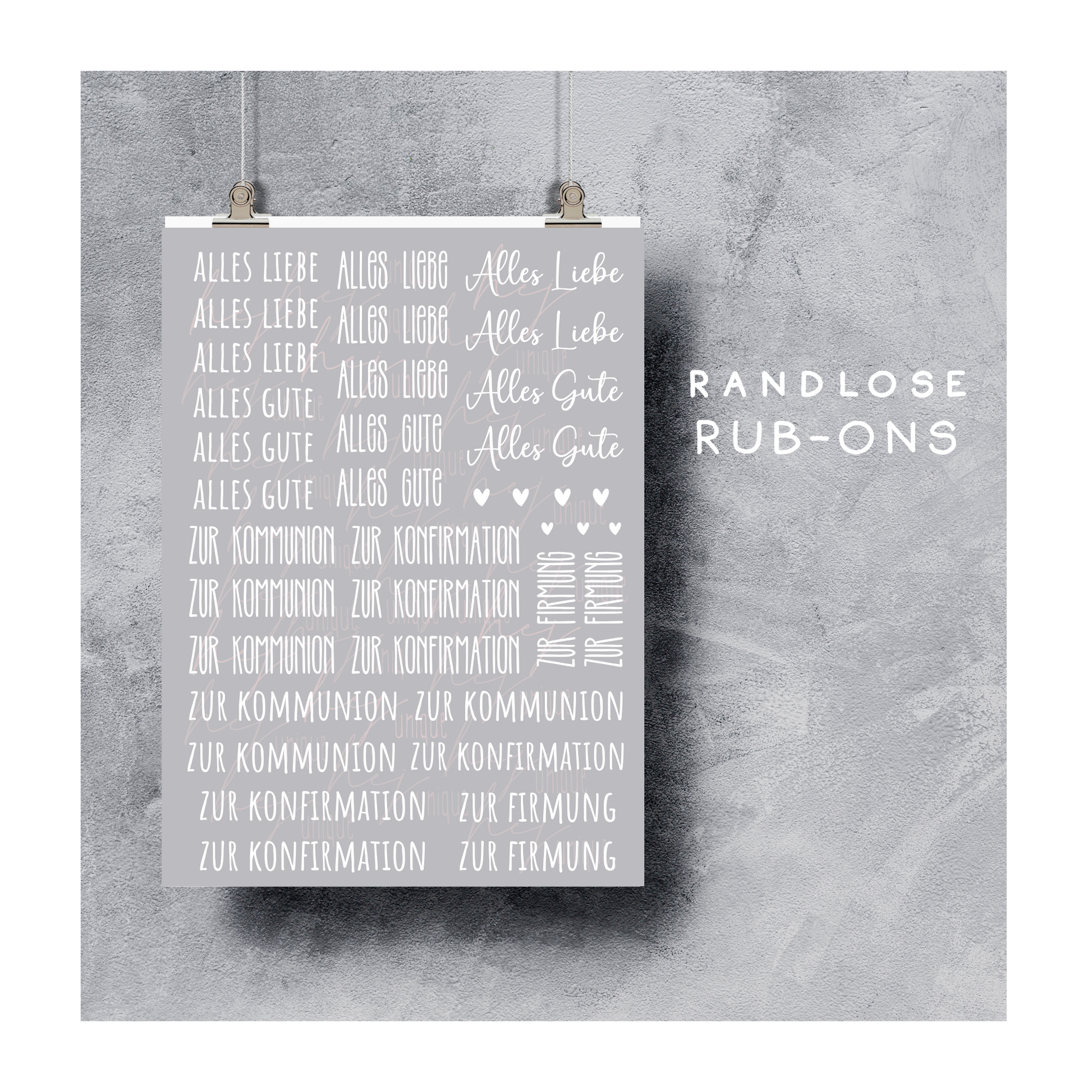 Rub On Aufkleber Schriftzüge Kommunion Konfirmation Firmung Reagenzgläser A5 Warum du unsere Rub-Ons lieben wirst:  ✔ Randloser Premium-Look   ✔ Besondere Haptik   ✔ Präzise Platzierung dank transparenter Trägerfolie  ✔ Wasser- und kratzfest // Hitze- und UV-beständig   ✔ Starke Haftung auf Glas, Keramik, Holz, Raysin u.v.m.  ✔ Langlebig und hochwertig verarbeitet  ✔ Auch gewerblich nutzbar – keine zusätzliche Lizenz nötig