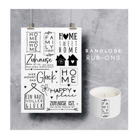 Rub On Aufkleber Zuhause Häuser A5 Warum du unsere Rub-Ons lieben wirst:  ✔ Randloser Premium-Look   ✔ Besondere Haptik   ✔ Präzise Platzierung dank transparenter Trägerfolie  ✔ Wasser- und kratzfest // Hitze- und UV-beständig   ✔ Starke Haftung auf Glas, Keramik, Holz, Raysin u.v.m.  ✔ Langlebig und hochwertig verarbeitet  ✔ Auch gewerblich nutzbar – keine zusätzliche Lizenz nötig