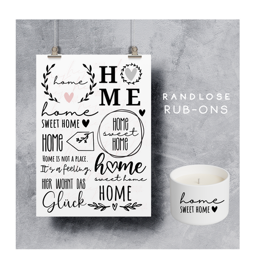 Rub On Aufkleber Home XL A5 Rubons Warum du unsere Rub-Ons lieben wirst:  ✔ Randloser Premium-Look   ✔ Besondere Haptik   ✔ Präzise Platzierung dank transparenter Trägerfolie  ✔ Wasser- und kratzfest // Hitze- und UV-beständig   ✔ Starke Haftung auf Glas, Keramik, Holz, Raysin u.v.m.  ✔ Langlebig und hochwertig verarbeitet  ✔ Auch gewerblich nutzbar – keine zusätzliche Lizenz nötig