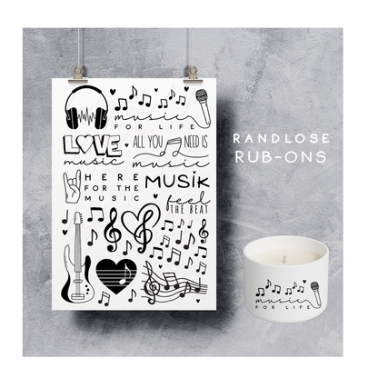 Rub On Aufkleber Musik A5 Warum du unsere Rub-Ons lieben wirst:  ✔ Randloser Premium-Look   ✔ Besondere Haptik   ✔ Präzise Platzierung dank transparenter Trägerfolie  ✔ Wasser- und kratzfest // Hitze- und UV-beständig   ✔ Starke Haftung auf Glas, Keramik, Holz, Raysin u.v.m.  ✔ Langlebig und hochwertig verarbeitet  ✔ Auch gewerblich nutzbar – keine zusätzliche Lizenz nötig
