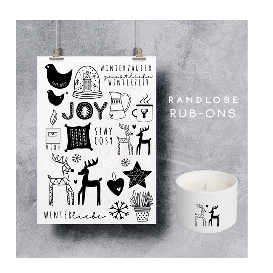 Rub On Aufkleber Skandi Christmas A5 Warum du unsere Rub-Ons lieben wirst:  ✔ Randloser Premium-Look   ✔ Besondere Haptik   ✔ Präzise Platzierung dank transparenter Trägerfolie  ✔ Wasser- und kratzfest // Hitze- und UV-beständig   ✔ Starke Haftung auf Glas, Keramik, Holz, Raysin u.v.m.  ✔ Langlebig und hochwertig verarbeitet  ✔ Auch gewerblich nutzbar – keine zusätzliche Lizenz nötig