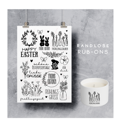 Rub On Aufkleber Frühling Ostern A5 Warum du unsere Rub-Ons lieben wirst:  ✔ Randloser Premium-Look   ✔ Besondere Haptik   ✔ Präzise Platzierung dank transparenter Trägerfolie  ✔ Wasser- und kratzfest // Hitze- und UV-beständig   ✔ Starke Haftung auf Glas, Keramik, Holz, Raysin u.v.m.  ✔ Langlebig und hochwertig verarbeitet  ✔ Auch gewerblich nutzbar – keine zusätzliche Lizenz nötig