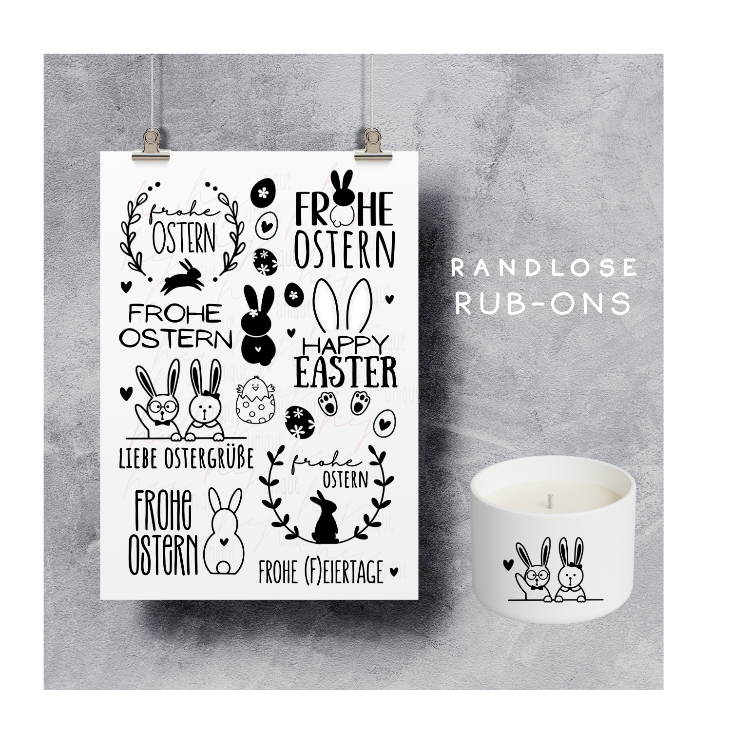 Rub On Aufkleber Ostern A5 DIY Warum du unsere Rub-Ons lieben wirst:  ✔ Randloser Premium-Look   ✔ Besondere Haptik   ✔ Präzise Platzierung dank transparenter Trägerfolie  ✔ Wasser- und kratzfest // Hitze- und UV-beständig   ✔ Starke Haftung auf Glas, Keramik, Holz, Raysin u.v.m.  ✔ Langlebig und hochwertig verarbeitet  ✔ Auch gewerblich nutzbar – keine zusätzliche Lizenz nötig