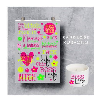 Rub On Aufkleber Bitch-Love A5 Warum du unsere Rub-Ons lieben wirst:  ✔ Randloser Premium-Look   ✔ Besondere Haptik   ✔ Präzise Platzierung dank transparenter Trägerfolie  ✔ Wasser- und kratzfest // Hitze- und UV-beständig   ✔ Starke Haftung auf Glas, Keramik, Holz, Raysin u.v.m.  ✔ Langlebig und hochwertig verarbeitet  ✔ Auch gewerblich nutzbar – keine zusätzliche Lizenz nötig