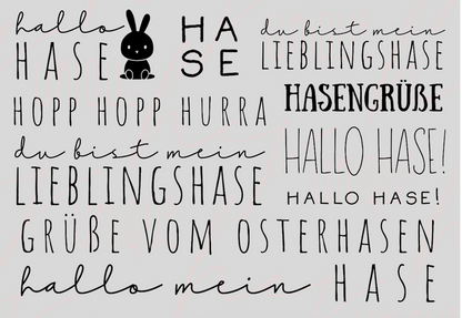 Rub On Aufkleber Hallo Hase A5 oder A6 Warum du unsere Rub-Ons lieben wirst:  ✔ Randloser Premium-Look   ✔ Besondere Haptik   ✔ Präzise Platzierung dank transparenter Trägerfolie  ✔ Wasser- und kratzfest // Hitze- und UV-beständig   ✔ Starke Haftung auf Glas, Keramik, Holz, Raysin u.v.m.  ✔ Langlebig und hochwertig verarbeitet  ✔ Auch gewerblich nutzbar – keine zusätzliche Lizenz nötig