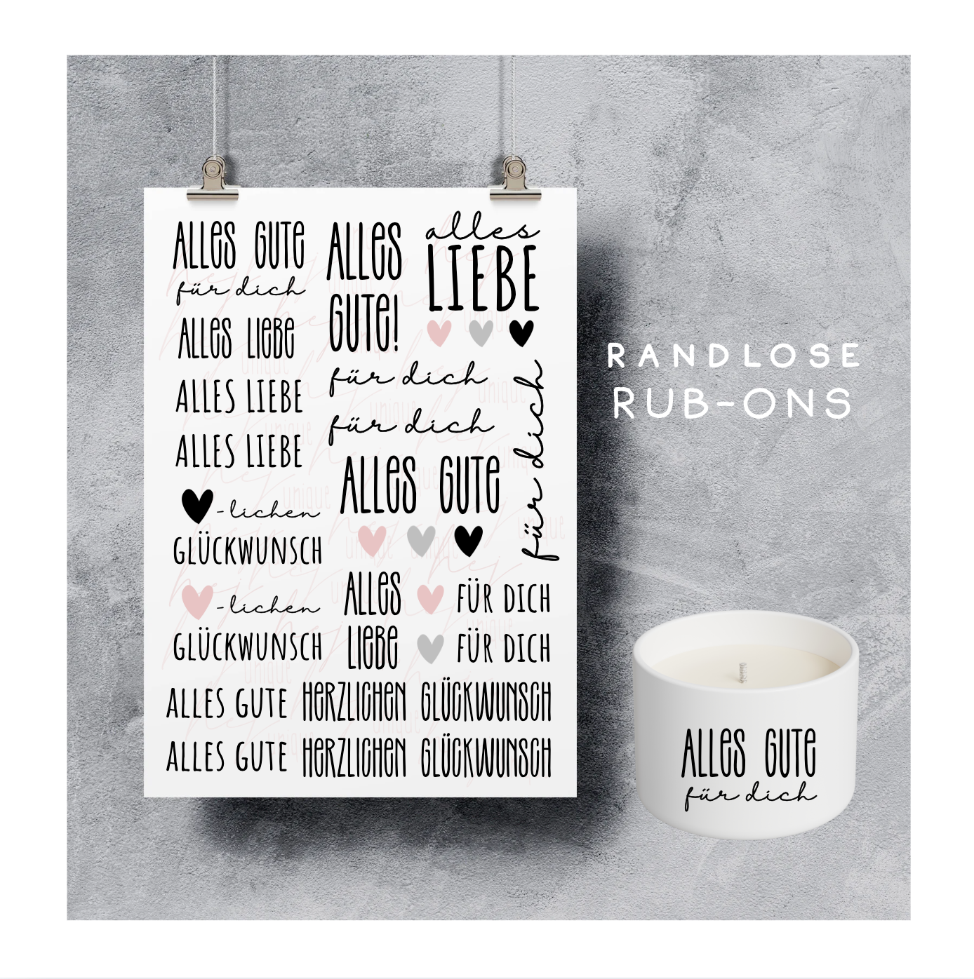 Rub On Aufkleber Alles Gute Geburtstag Happy Birthday A5 Warum du unsere Rub-Ons lieben wirst:  ✔ Randloser Premium-Look   ✔ Besondere Haptik   ✔ Präzise Platzierung dank transparenter Trägerfolie  ✔ Wasser- und kratzfest // Hitze- und UV-beständig   ✔ Starke Haftung auf Glas, Keramik, Holz, Raysin u.v.m.  ✔ Langlebig und hochwertig verarbeitet  ✔ Auch gewerblich nutzbar – keine zusätzliche Lizenz nötig