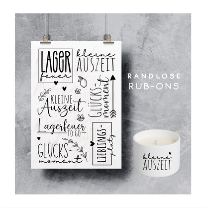 Rub On Aufkleber Lagerfeuer Glücksmoment Sprüche Kerzen Fackeln A5 Warum du unsere Rub-Ons lieben wirst:  ✔ Randloser Premium-Look   ✔ Besondere Haptik   ✔ Präzise Platzierung dank transparenter Trägerfolie  ✔ Wasser- und kratzfest // Hitze- und UV-beständig   ✔ Starke Haftung auf Glas, Keramik, Holz, Raysin u.v.m.  ✔ Langlebig und hochwertig verarbeitet  ✔ Auch gewerblich nutzbar – keine zusätzliche Lizenz nötig